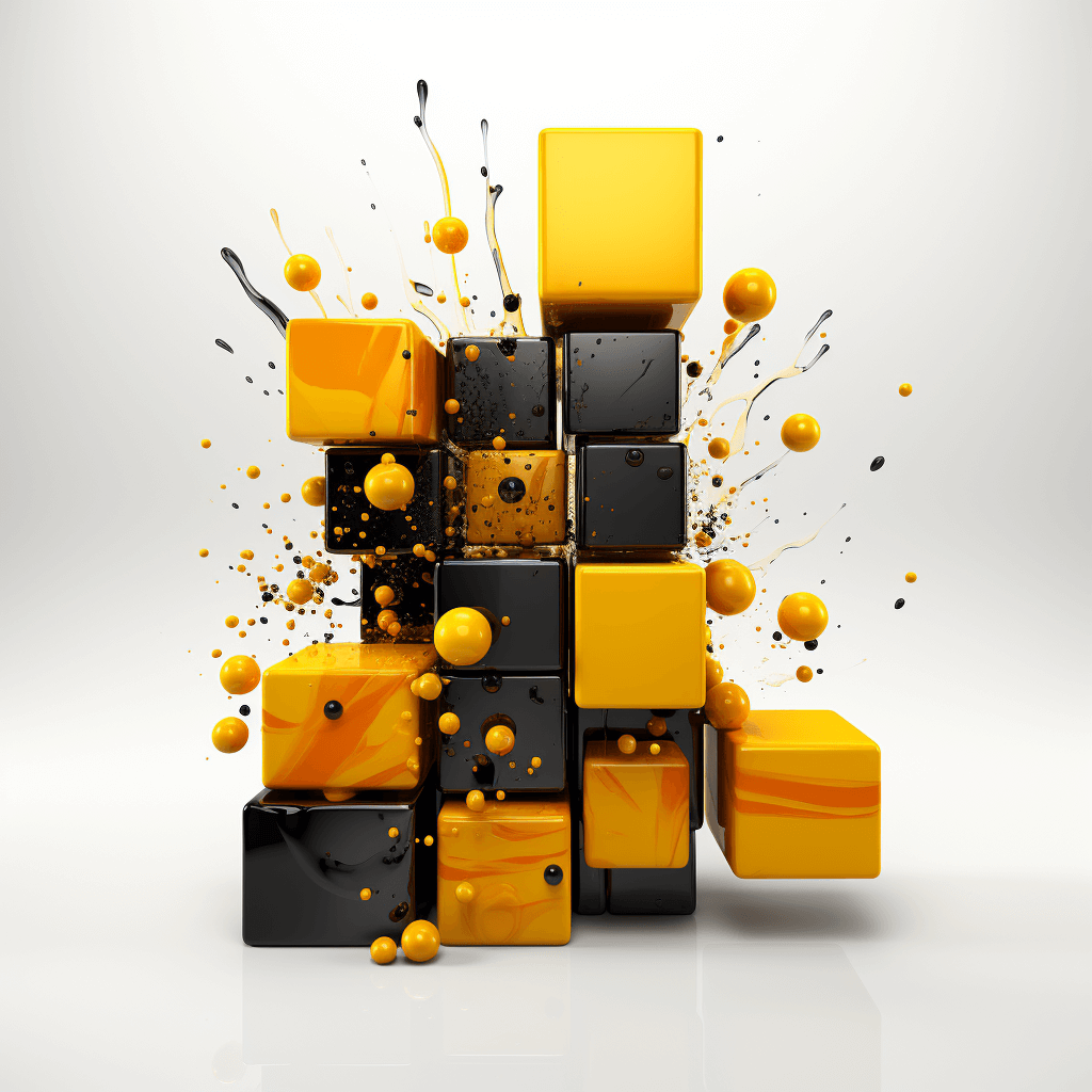 boxes-and-balls-in-black-and-yellow-color